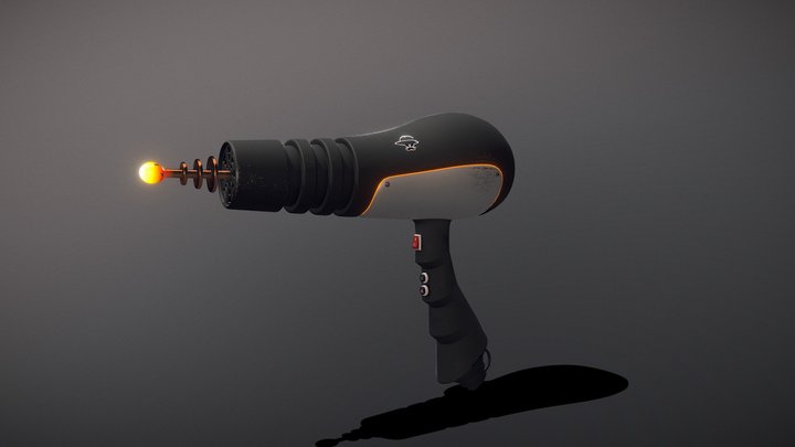 Blowdryer Spacegun 3D Model