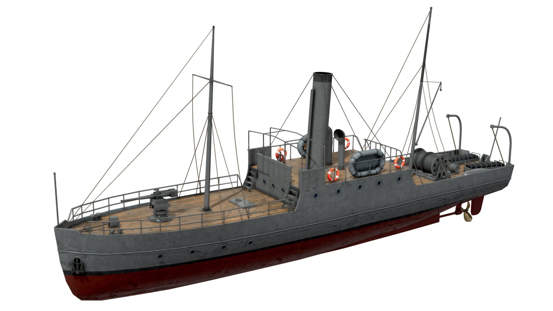 "Minensucher B" (ex "Hohenzollern") — Sketchfab embed 3D viewer