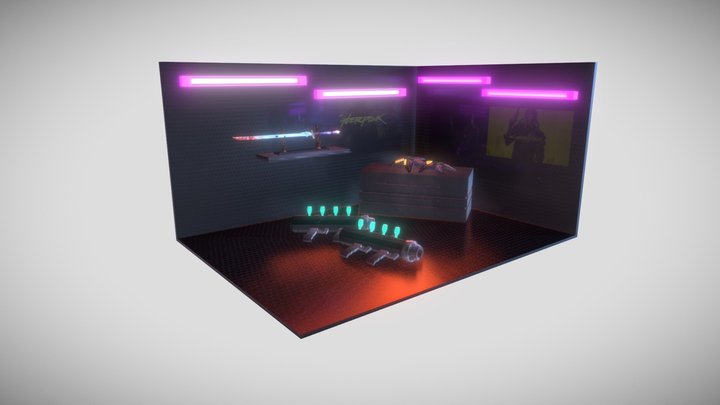 Habitación Cyberpunk Sergio Romero 3D Model