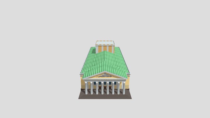 Chelyabinsk theater ancient building 3D Model
