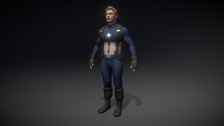 Captain America New Textures 3D Model