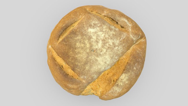 Bread Pan Loaf Hogaza Baguette Barra Bocadillo 3D Model