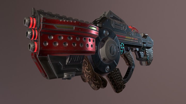 Sci Fi Rifle 3D Model