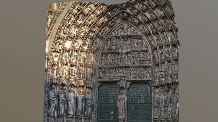 Porte de la Cathédrale de Strasbourg 3D Model