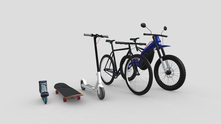 City commute transport pack – Gratis 3D-model STL