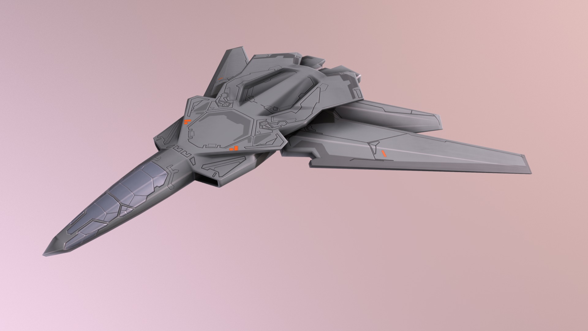 3D model Spaceship - This is a 3D model of the Spaceship. The 3D model is about a grey toy jet.