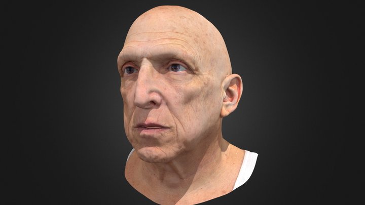 Retopology of Oldman in Wrap4D 3D Model