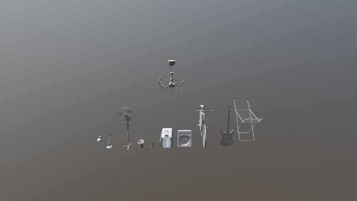 10 Object Home 3D Model
