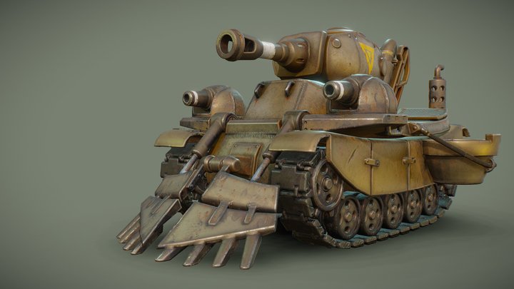 Crawling Gear Tank 3D Model