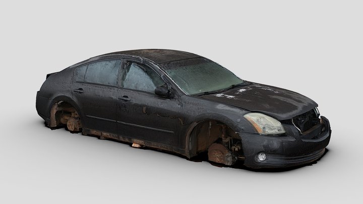 Black Modern Sedan (Free Raw Scan) – Gratis 3D-model STL