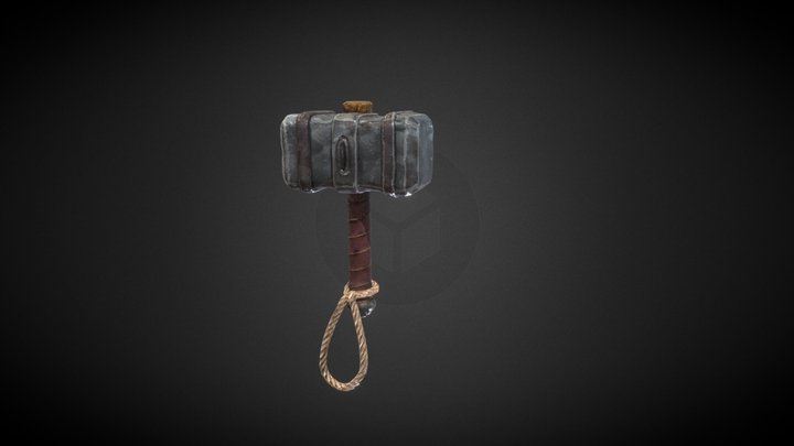 War Hammer - Stylized game prop (low poly) 3D Model