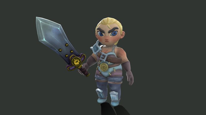 Tess, warrior in action! 3D Model