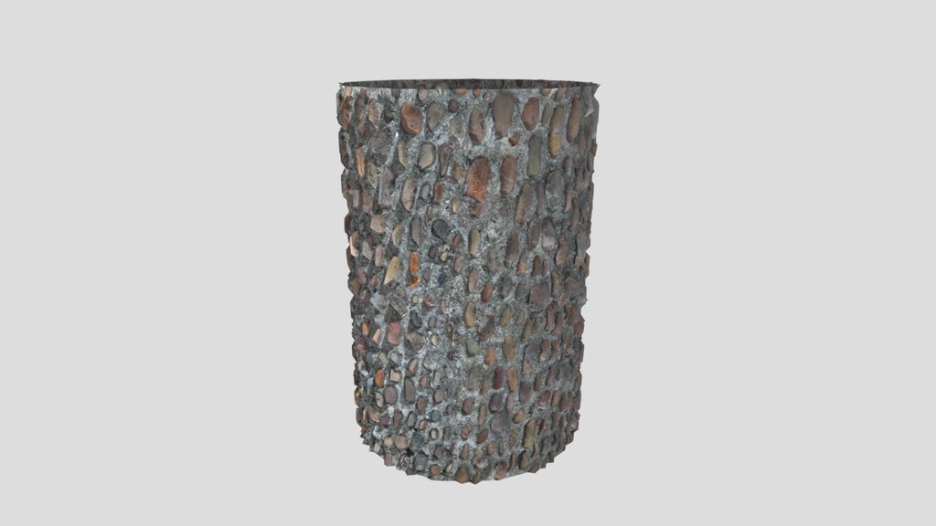 Stone Cylinder Post Pillar Pebbles