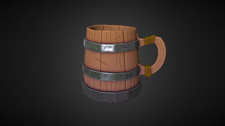 Stylized Beer Mug 3D Model