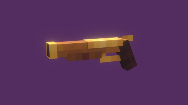 Brass Pistol 3D Model