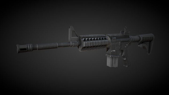 M4A4 Carbine Rifle 3D Model