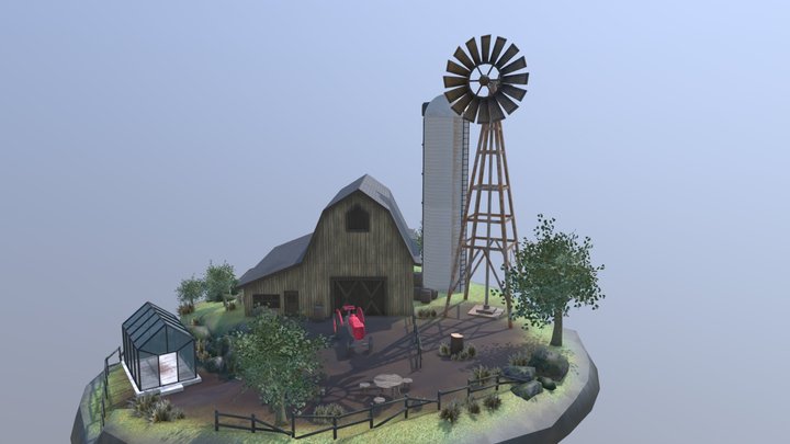 DAE Diorama retake – Small farm 3D Model