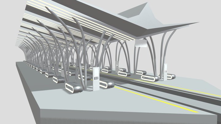 Train station 3D Model