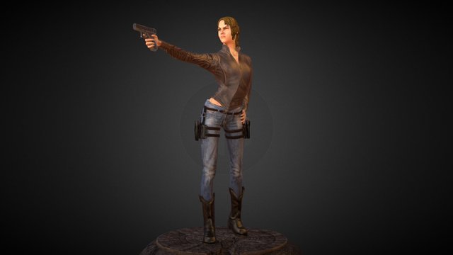 Video Girl Vision 3D Model