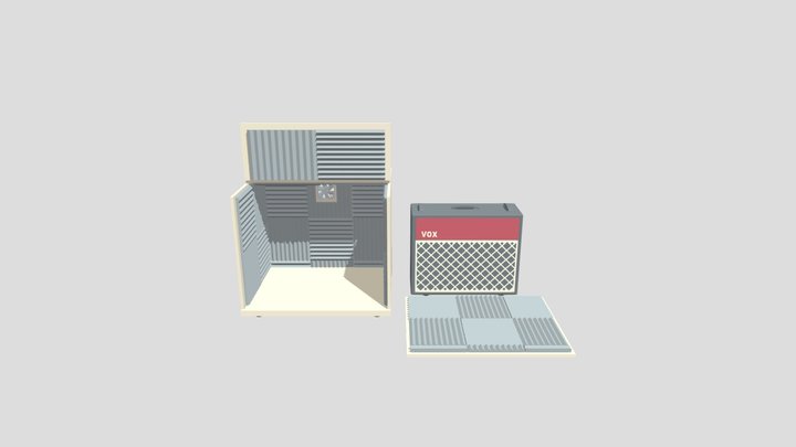Guitar Amp Isolation Cabinet 3D Model