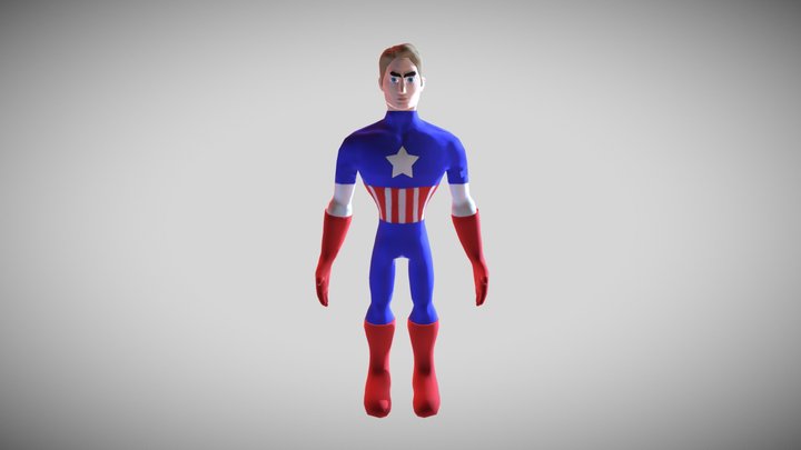 captain america final 3D Model