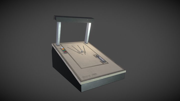 Identimat 2000 Biometric Hand Scanner 3D Model