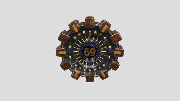 Vault Tech Door #69 3D Model