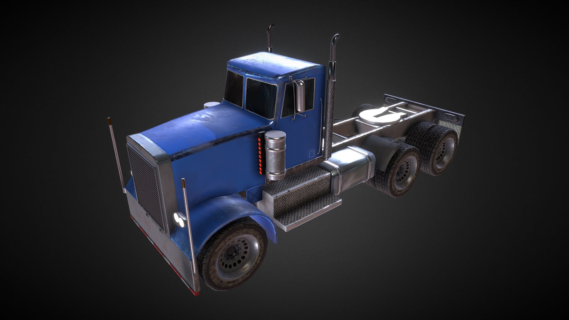 Semi Truck - 3D model by Game Ready Art (@jesperbj) [9fbb75c] - Sketchfab