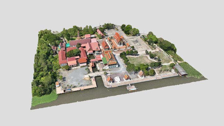 Wat_Prank-Luang_Nonthaburi 3D Model