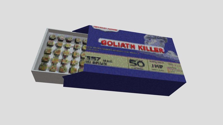 PSX-Styled 357 Ammo Box 3D Model