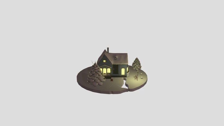 Winter House 3D Model