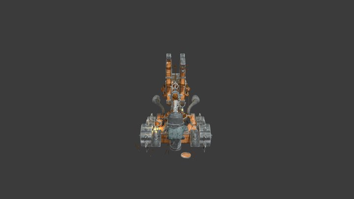 catapulta texturas 4 3D Model