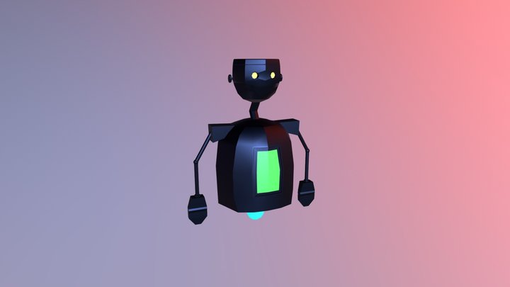 Low Poly Robot 3D Model