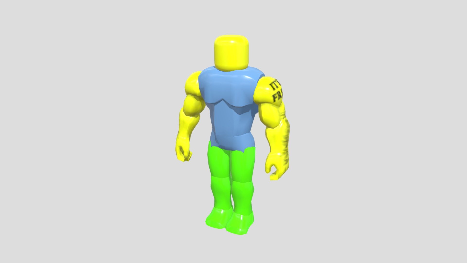 Roblox Muscle Body Download Free 3d Model By Strogach 9fbe1f0 Sketchfab 1629