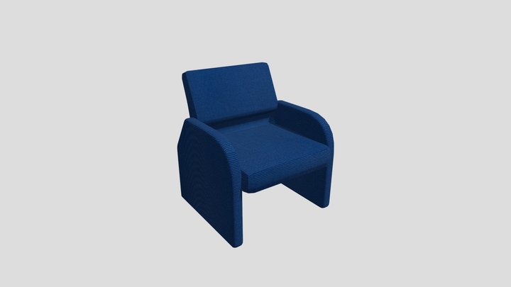Blue armchair | Cadeirão Azul 3D Model