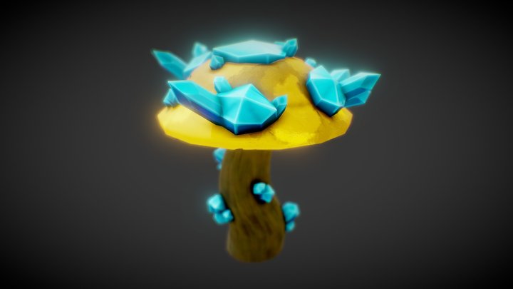 Crystallized Glowshroom 3D Model