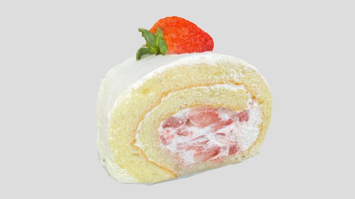 Strawberry Shortcake Roll 🍰 3D Model