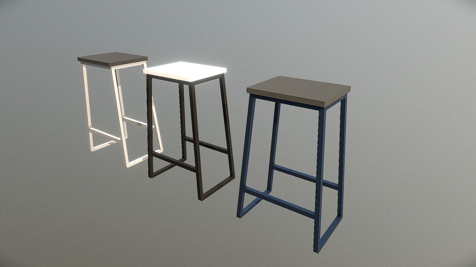 Free Modern Stools - Download Free 3D model by calp1 [9fc06f8] - Sketchfab