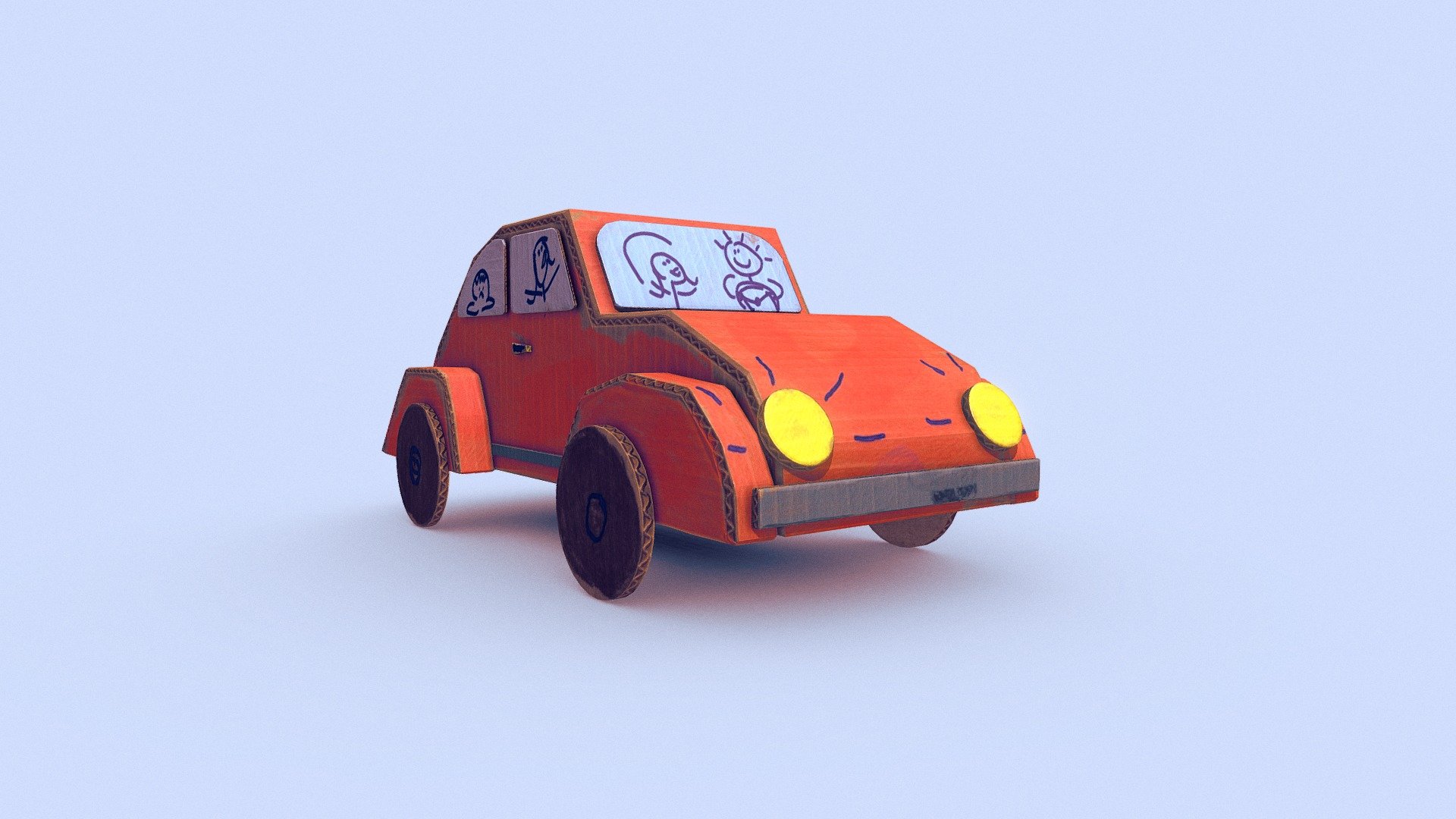 Cardboard Car - 3D model by Maija [9fc0833] - Sketchfab