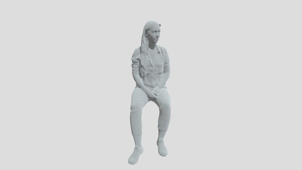 3d Soul Sitting Young Woman Eliska