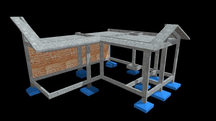 Estrutural Área de Festas D&C 3D Model