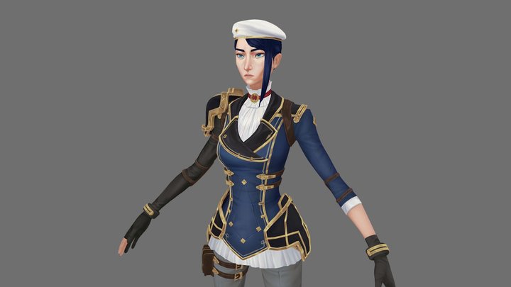Arcane Caitlyn Fan Art 3D Model