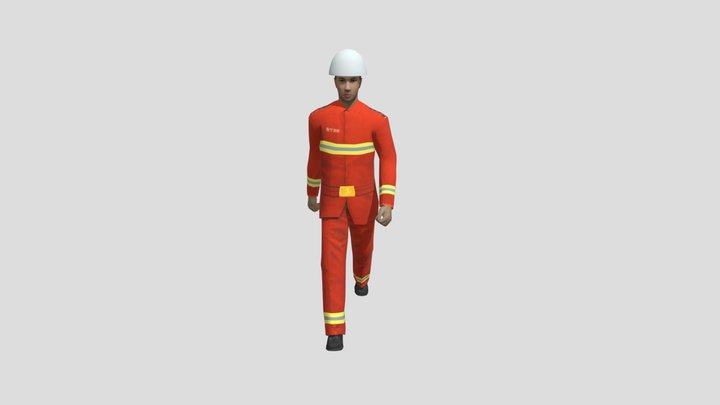 消防员 3D Model