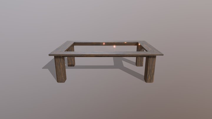 wooden glass table