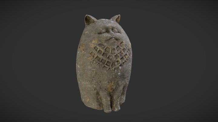 Ruler of Cat Statues 3D Model
