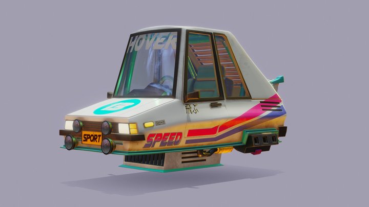 Hover Sports car 3D Model