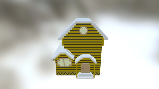 Snowy Cottage 3D Model