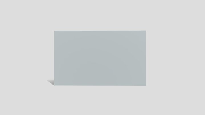 White Low Poly Movie Screen – Modelo 3D gratuito STL