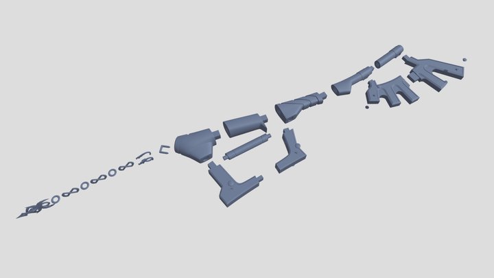 Wayward Wind Keyblade  - 3d printing 3D Model