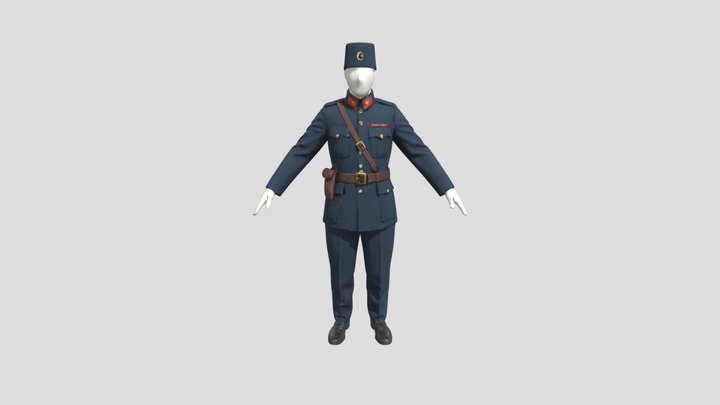 Ottoman Uniform Display 3D Model